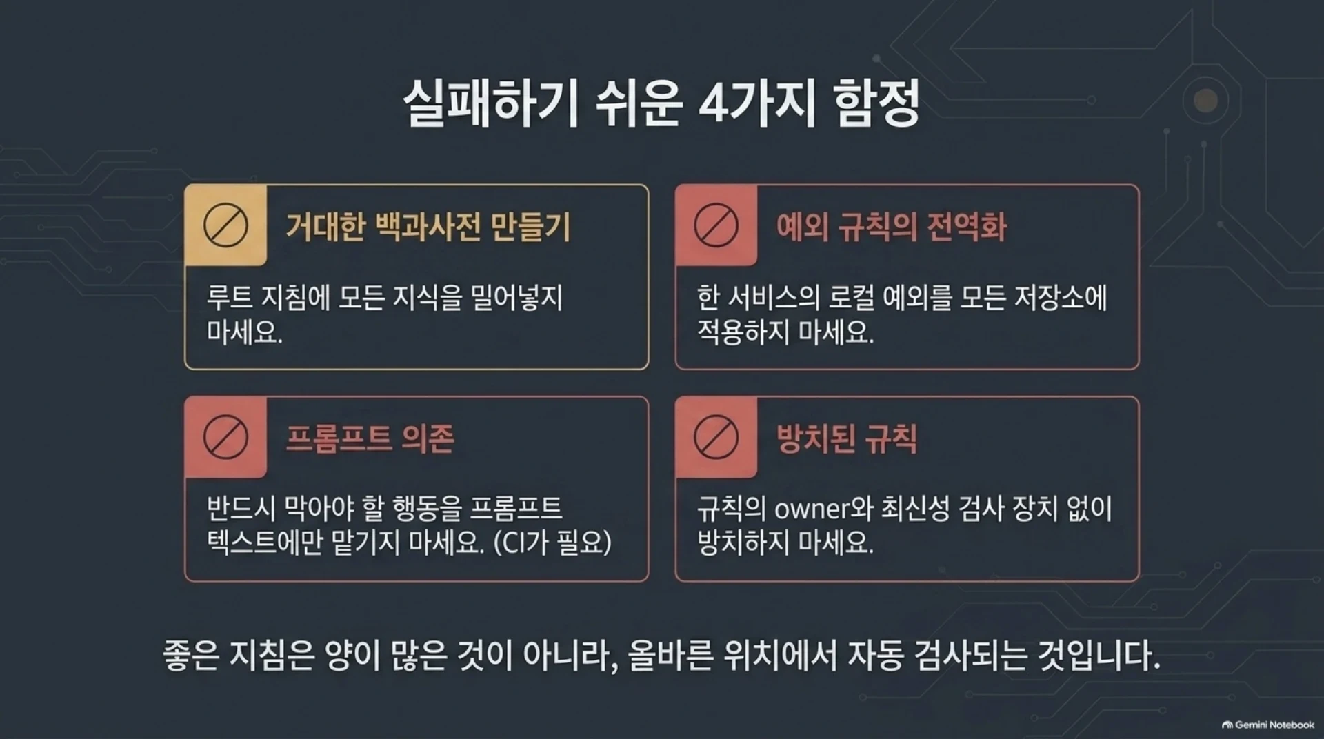 AI 코딩 에이전트에 회사의 일하는 법을 넣는 방법 — 5개 기업 사례, 슬라이드 12/13