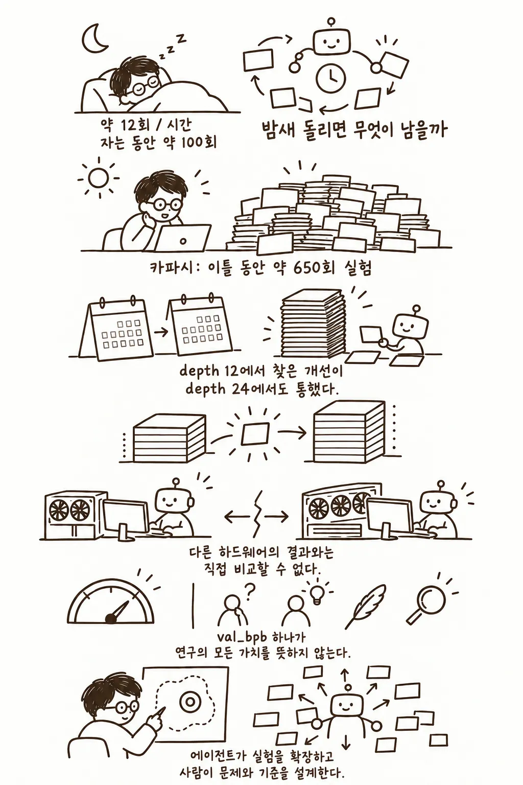 밤샘 자동 실험이 가능한 이유와 실제 성과, 그리고 autoresearch의 한계